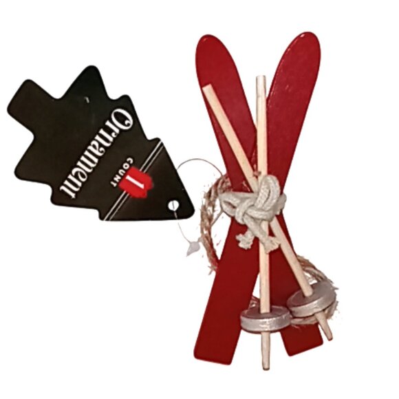 🎯 10 for $12 / Ski Christmas Tree Ornament - Picture 1 of 9